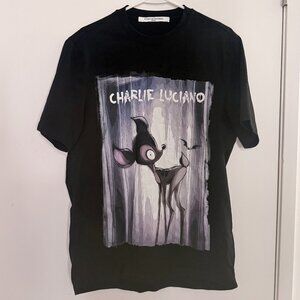 Charlie Luciano Bambi Print T-Shirt – Unisex Graphic Tee – Size M